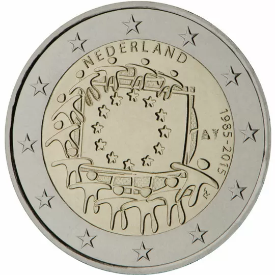Netherlands 2 euro (2015) - 30 years European flag